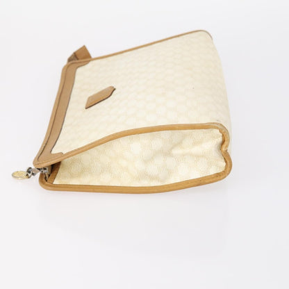 Celine CELINE Macadam Canvas Clutch Bag PVC Leather 2 Set Brown Beige Authentic 150205