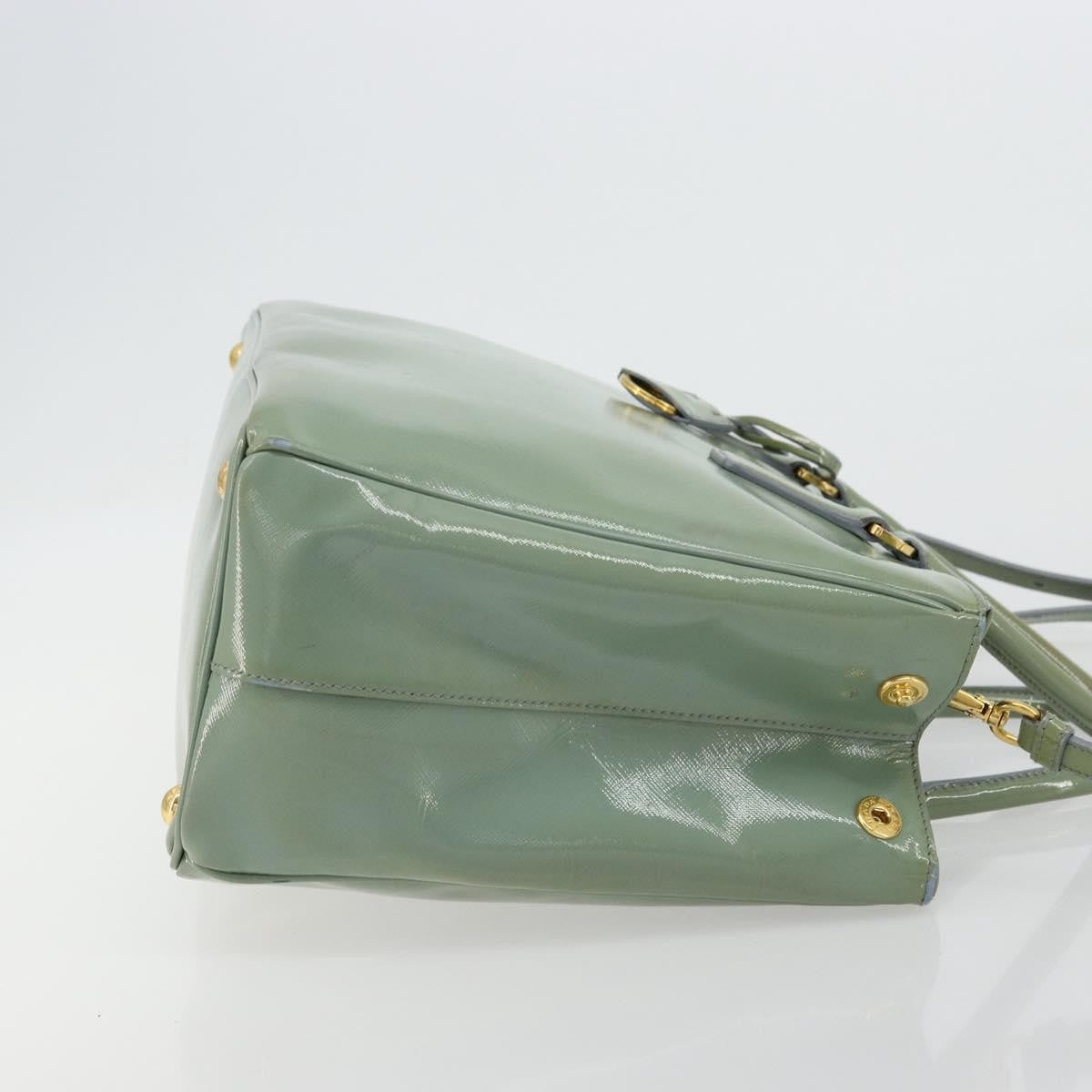 Prada PRADA Galleria Hand Bag Safiano leather 2way Green Gold Authentic bs35189