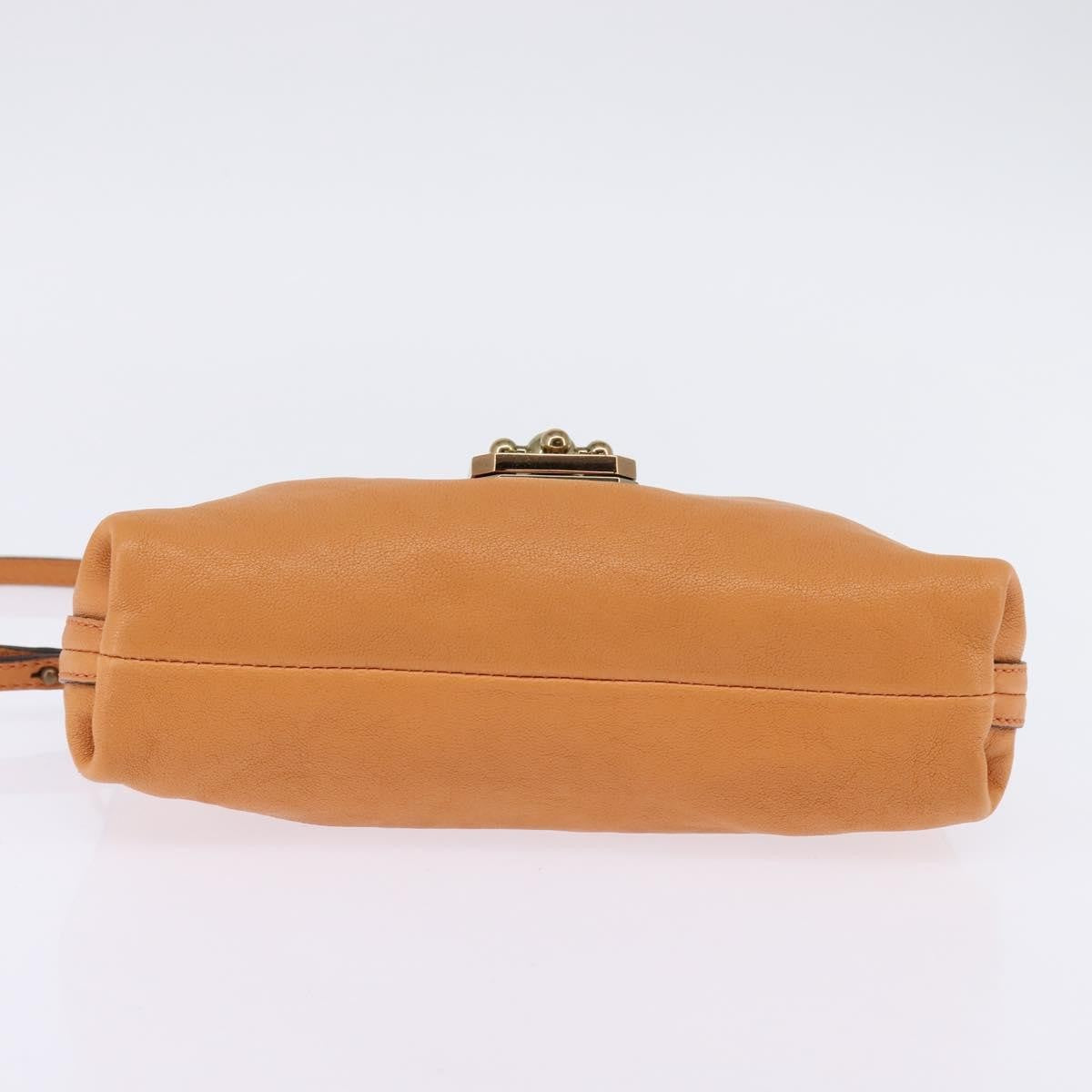 Chloé Chloé Chloe Shoulder Bag Leather Orange Gold Authentic BA5902