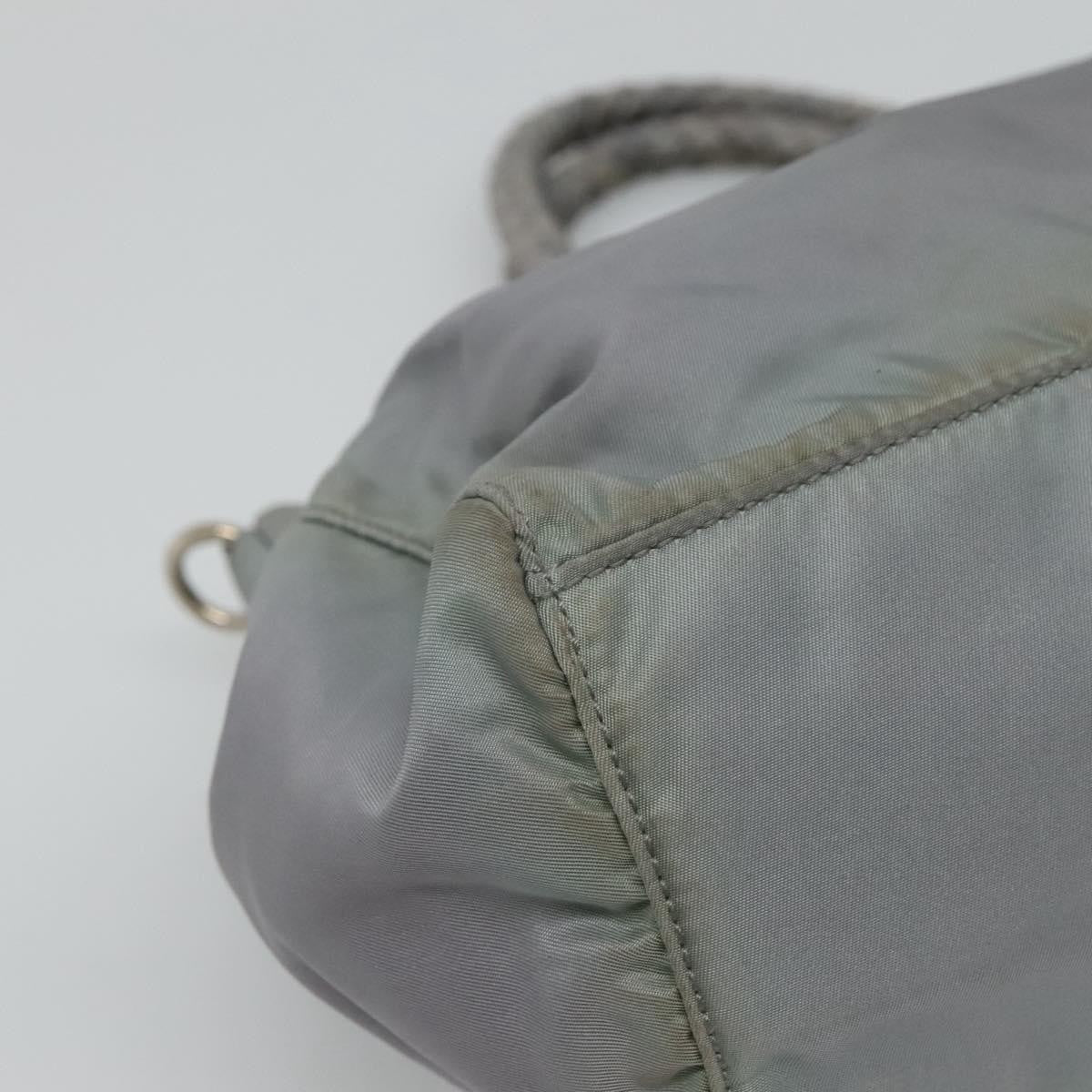 Prada PRADA Hand Bag Nylon 2way Gray Authentic 110159