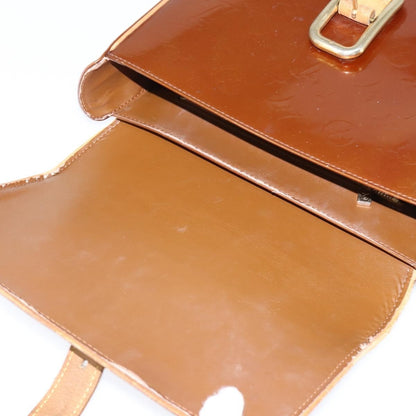 Louis Vuitton LOUIS VUITTON Monogram Vernis Christie GM Bag Bronze M91107 LV Authentic 147762