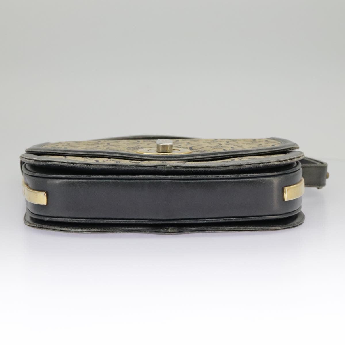 Celine CELINE C Sulky Shoulder Bag Canvas Navy Beige Authentic 100162