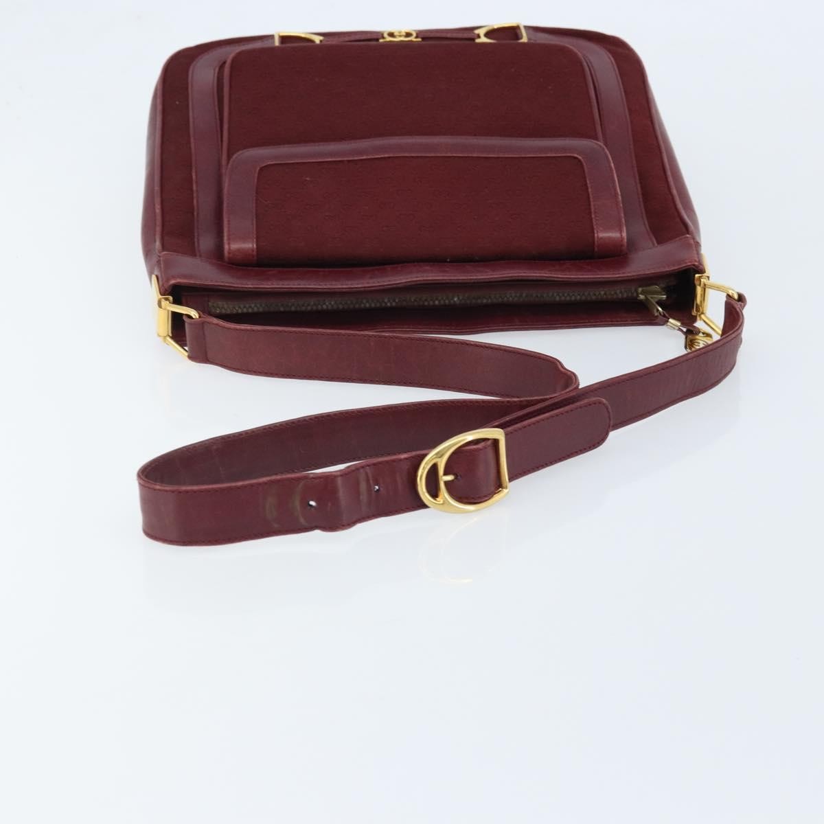 Gucci GUCCI Micro GG Supreme Shoulder Bag Bordeaux Gold Authentic ep13943