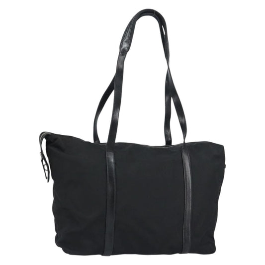 Prada PRADA Tote Bag Nylon Black Silver Authentic 151531