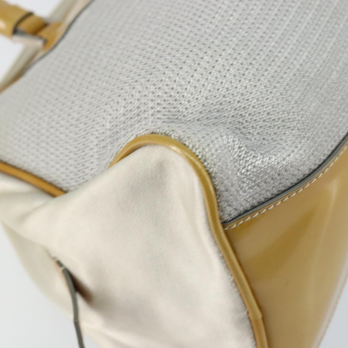 Prada PRADA Tote Bag Nylon Silver Authentic bs30636