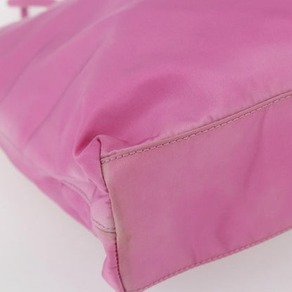 Prada PRADA Tote Bag Nylon Pink Silver Authentic 164823