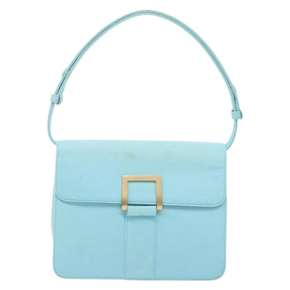 Saint Laurent SAINT LAURENT Shoulder Bag Canvas Light Blue Authentic BA5491