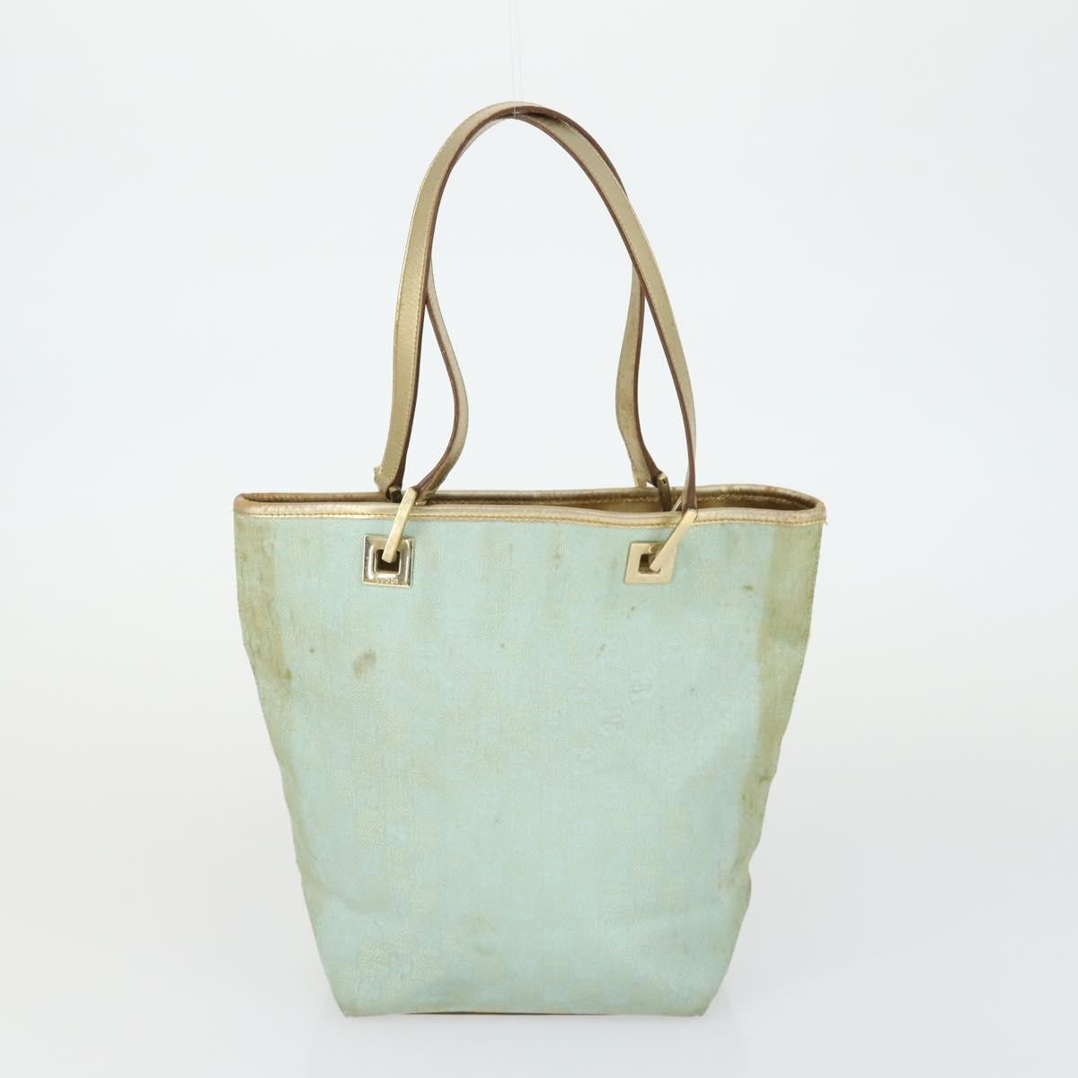 Gucci GUCCI GG Canvas Shoulder Bag 2 Set Baby Blue Beige Authentic 172063