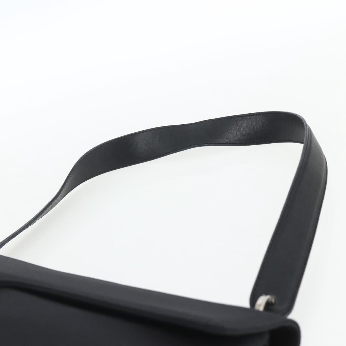 Salvatore Ferragamo Salvatore Ferragamo Vala Shoulder Bag Nylon Black Silver Authentic 162155