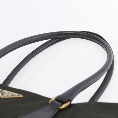 Prada PRADA Tote Bag Nylon Khaki Gold Authentic 148282