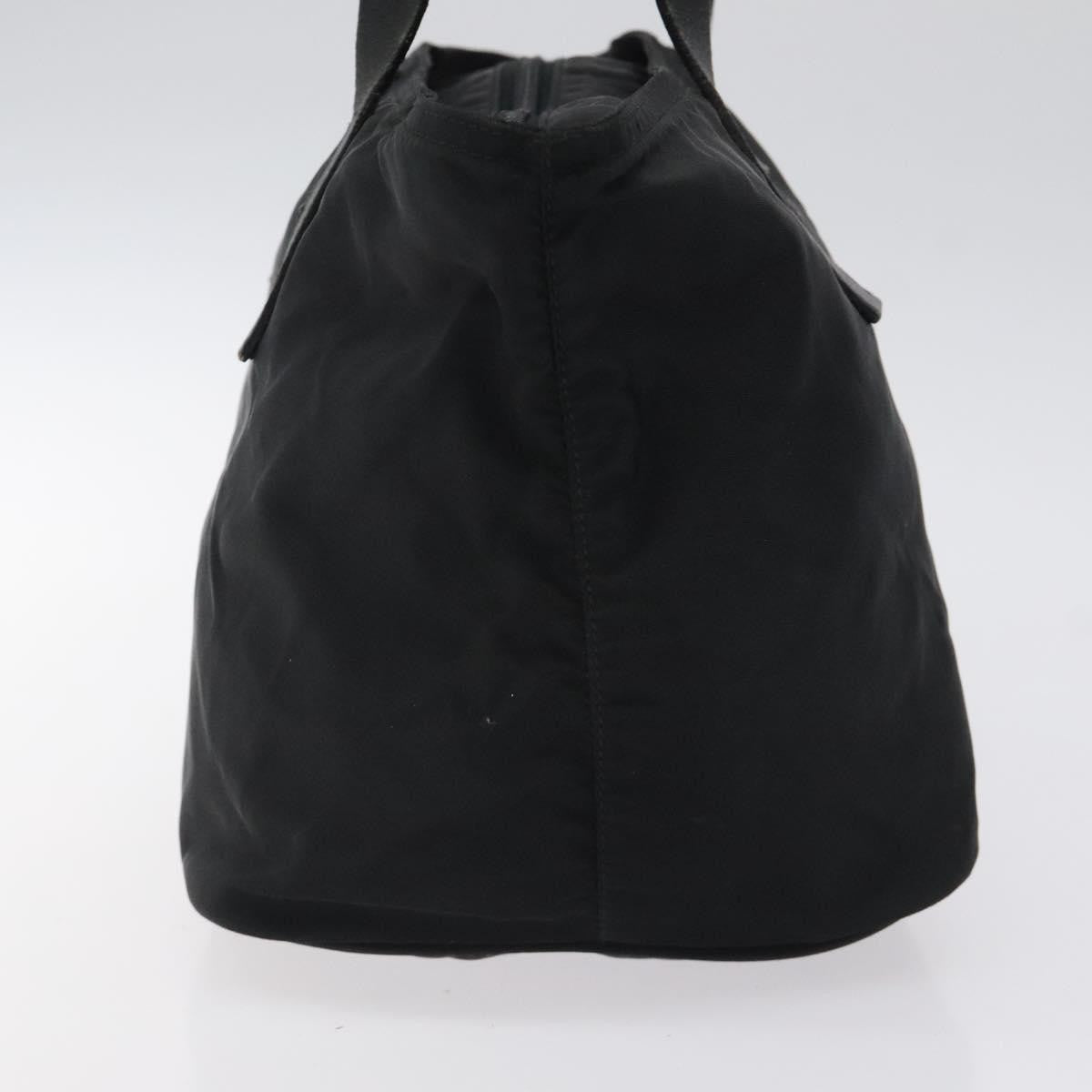 Prada PRADA Hand Bag Nylon Black Silver Authentic 118193