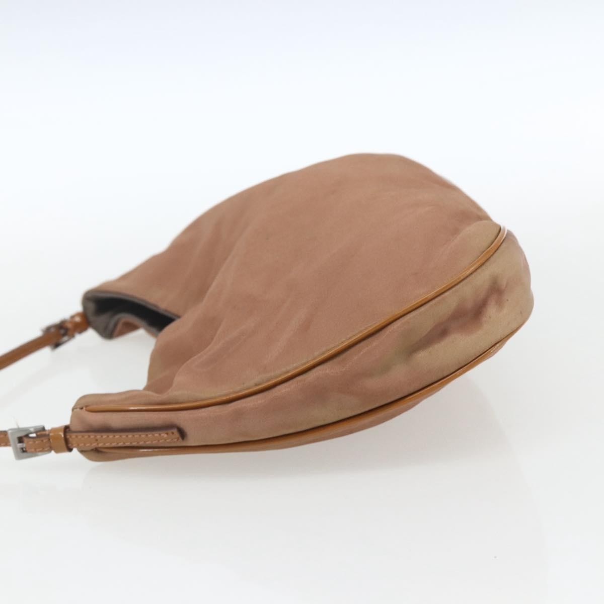 Prada PRADA Shoulder Bag Nylon Beige Gold Authentic 162843
