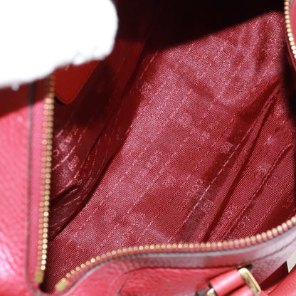 Loewe LOEWE Hand Bag Leather 2way Red Gold Authentic 160175