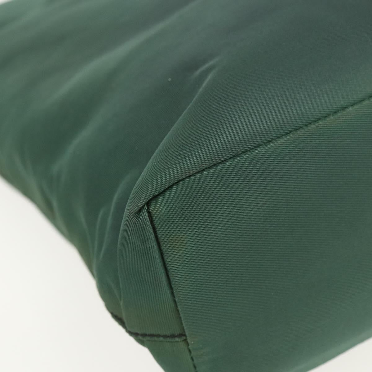 Prada PRADA Tote Bag Nylon Green Silver Authentic 155085