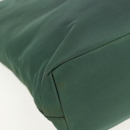 Prada PRADA Tote Bag Nylon Green Silver Authentic 155085