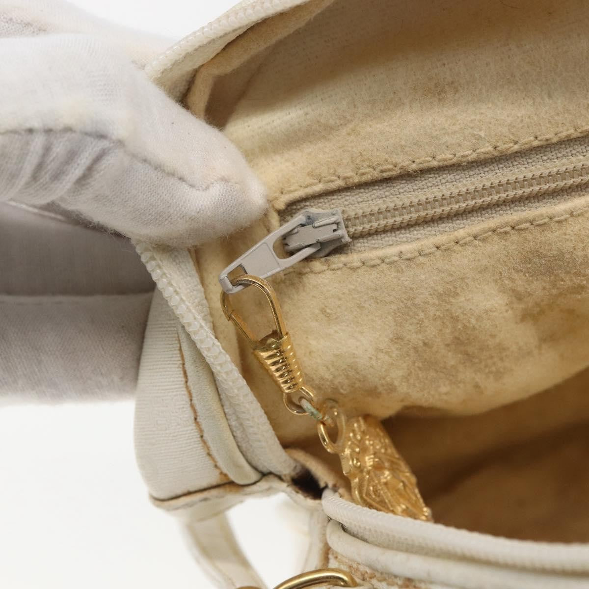 Gucci GUCCI Micro GG Supreme Shoulder Bag Leather White Gold 007 115 0088 Authentic 158504