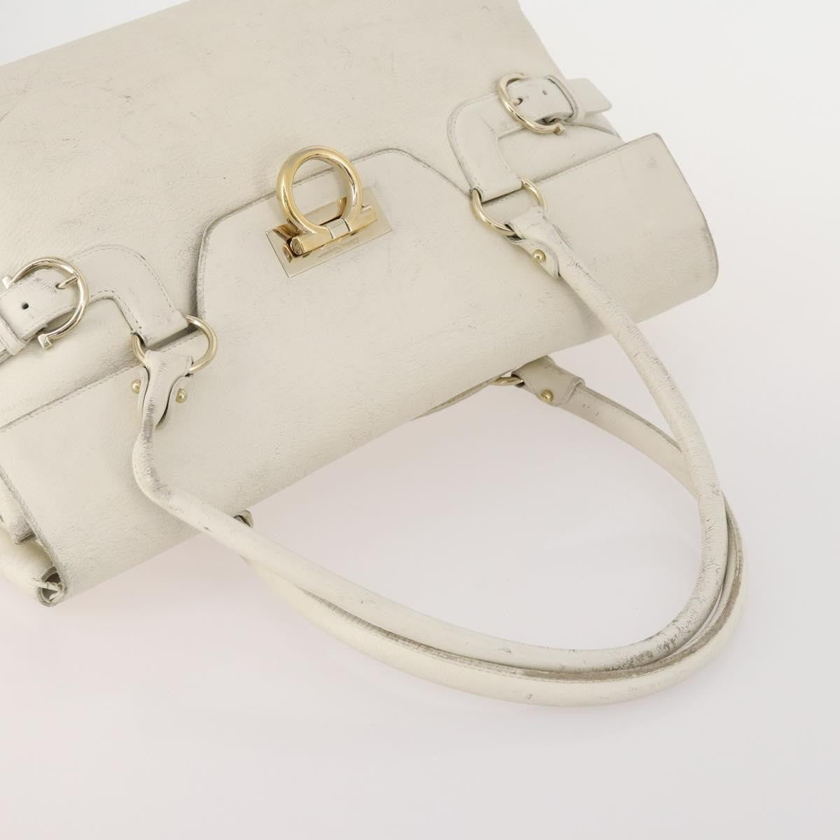 Salvatore Ferragamo Salvatore Ferragamo Hand Bag Patent leather 3 Set White Black Navy Authentic 162600