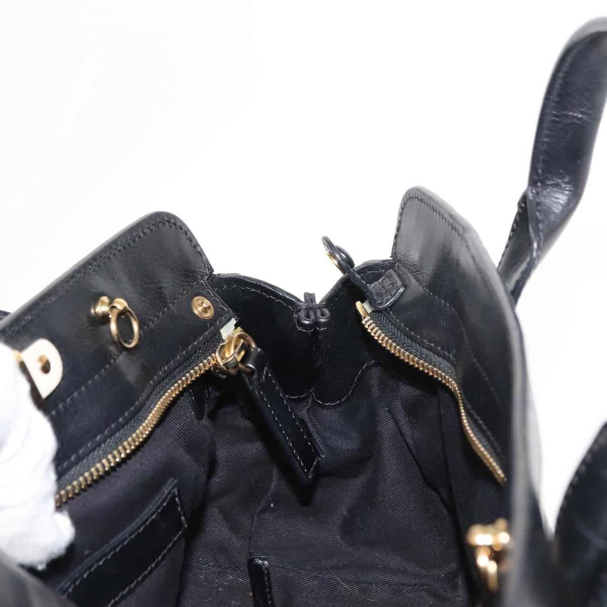 Chloé Chloé Chloe Little Alice Hand Bag Leather 2way White Gold Authentic am9323