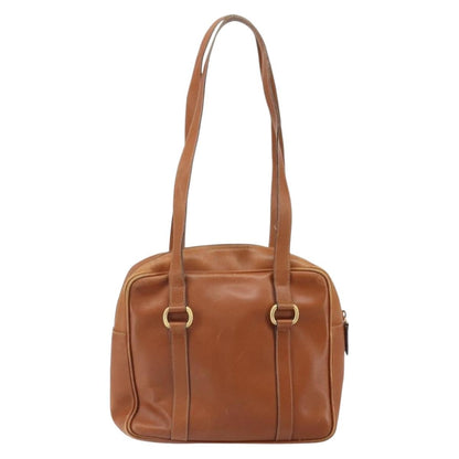 Gucci GUCCI Hand Bag Leather Brown Gold Authentic ep13246