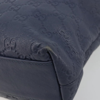 Gucci GUCCI GG Canvas Guccissima Tote Bag Leather Navy Gold 211138 Authentic 180831
