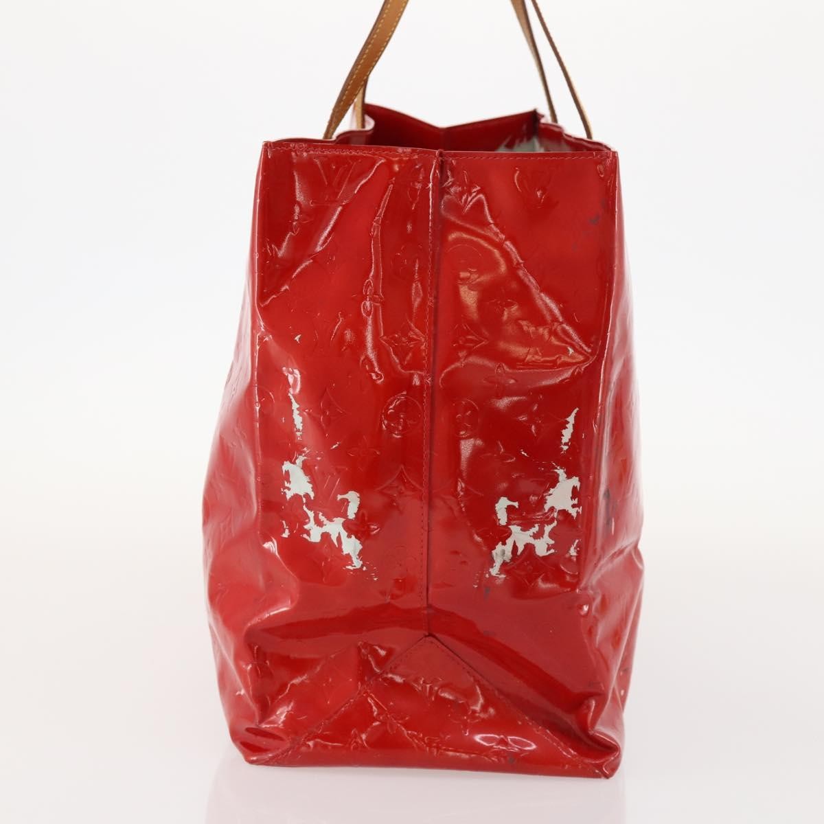 Louis Vuitton LOUIS VUITTON Monogram Vernis Reade GM Tote Bag Rouge M91084 LV Authentic ARZ211