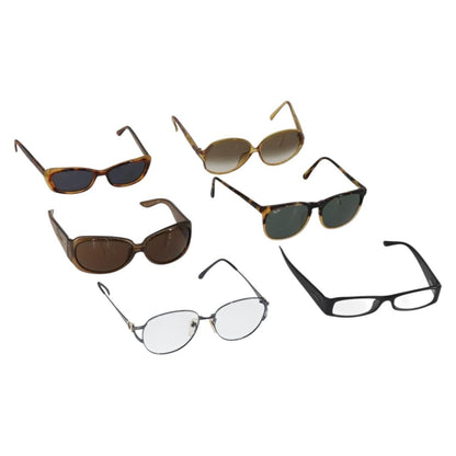 Dior Dior Chanel Gucci Ray-Ban Glasses Sunglasses 6 Set Black Brown Authentic 149822 Bag