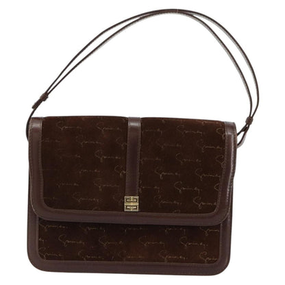 Givenchy GIVENCHY Shoulder Bag Suede Brown Gold Authentic bs35122