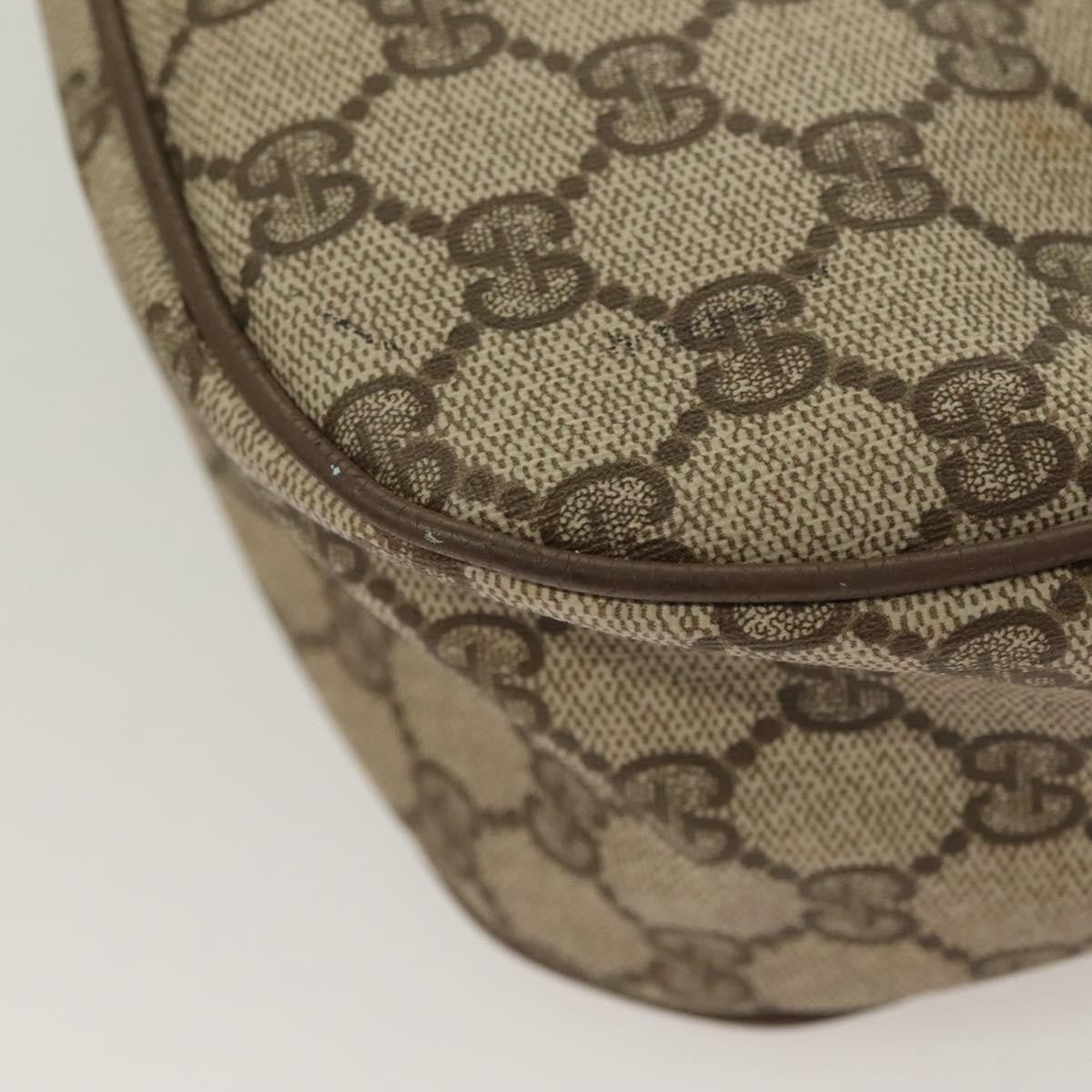 Gucci GUCCI GG Supreme Web Sherry Line Bag PVC Beige Gold 89 02 032 Authentic 128996