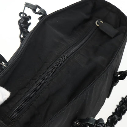 Prada PRADA Chain Shoulder Bag Nylon Black Authentic 170424