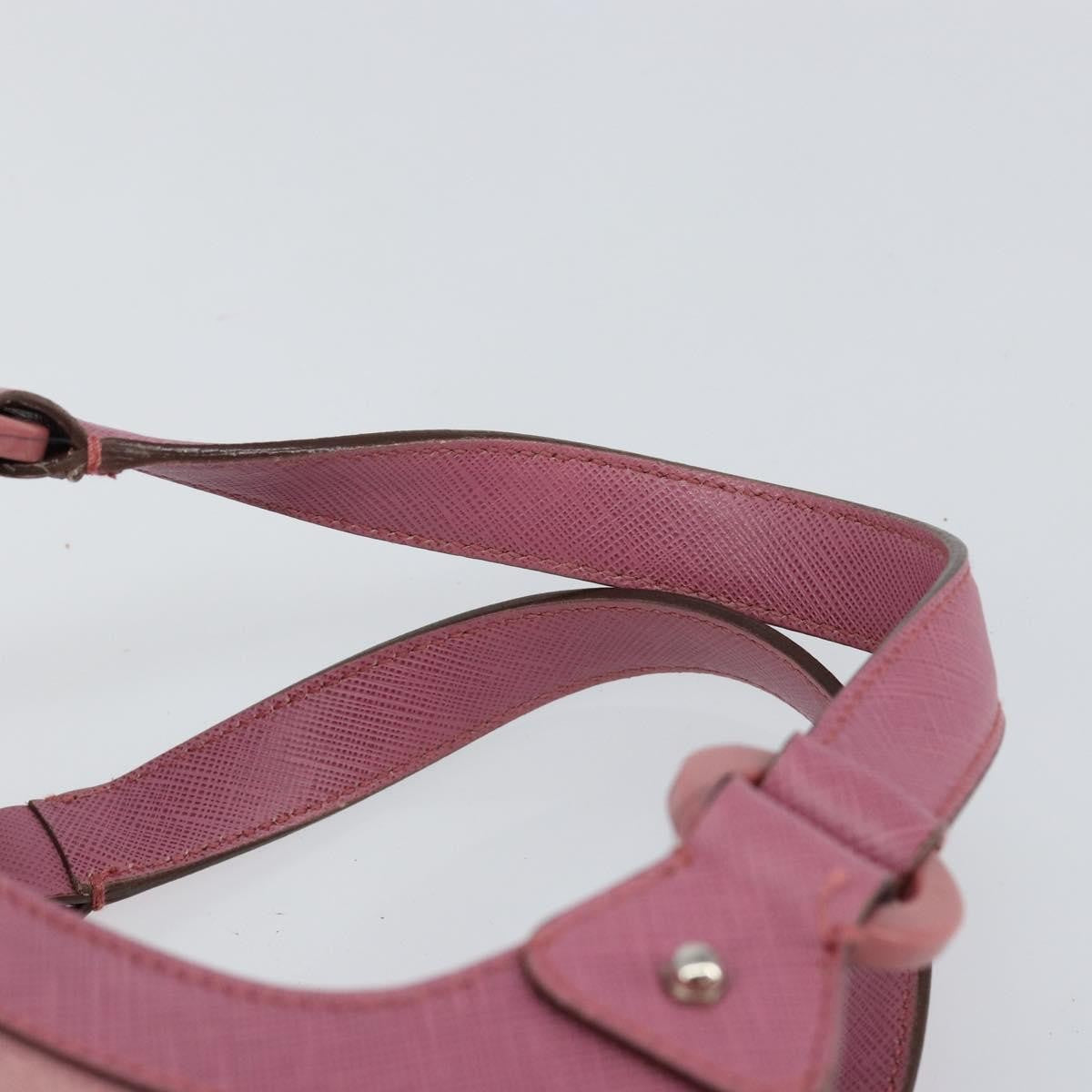 Salvatore Ferragamo Salvatore Ferragamo Gancini Hand Bag Suede Leather Pink Silver Authentic bs30801