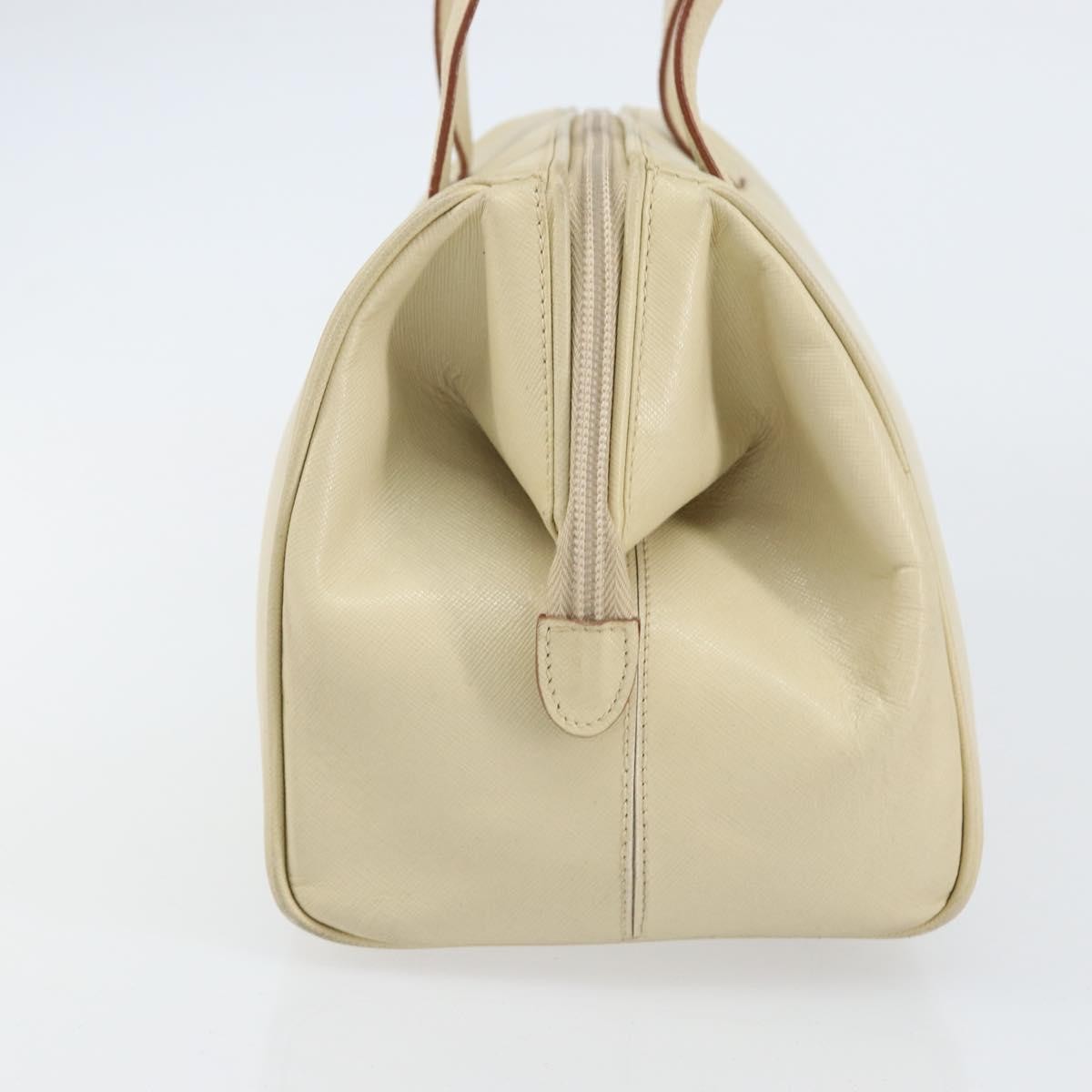 Prada PRADA Hand Bag Leather Beige Authentic BA8175