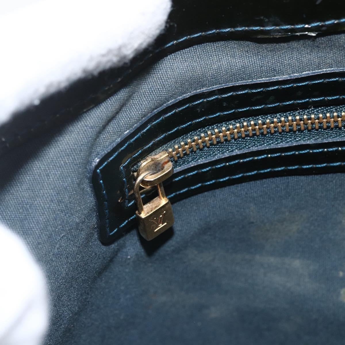 Louis Vuitton LOUIS VUITTON Monogram Vernis Wilshire PM Bag Blue Galatic M93646 LV Authentic 163318