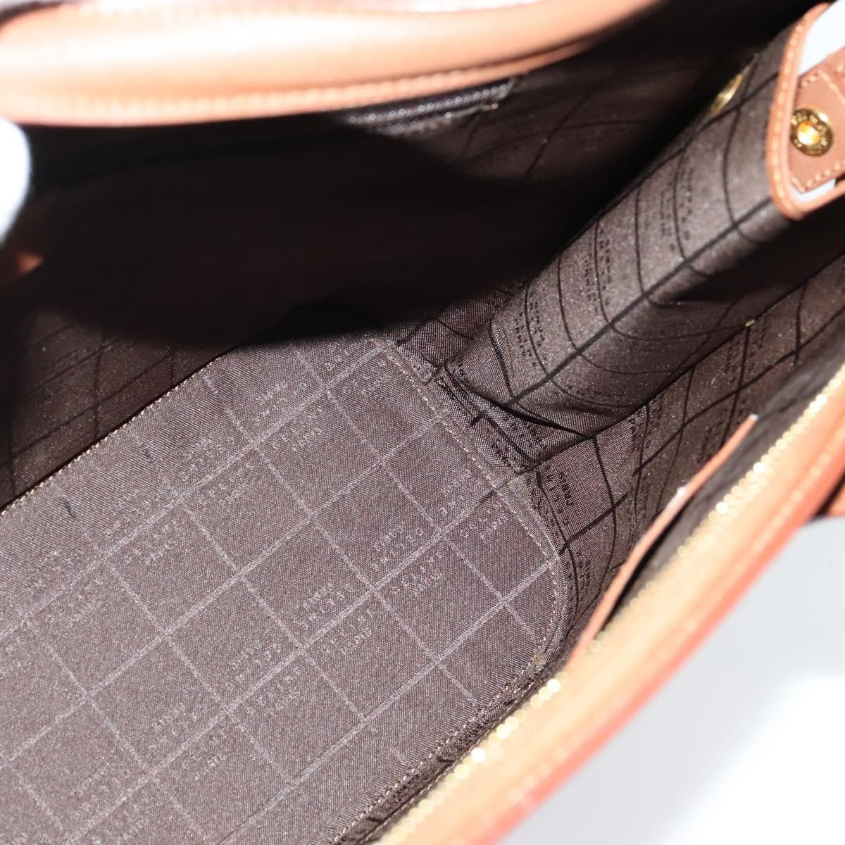 Celine CELINE Hand Bag Leather Brown Gold Authentic bs25822