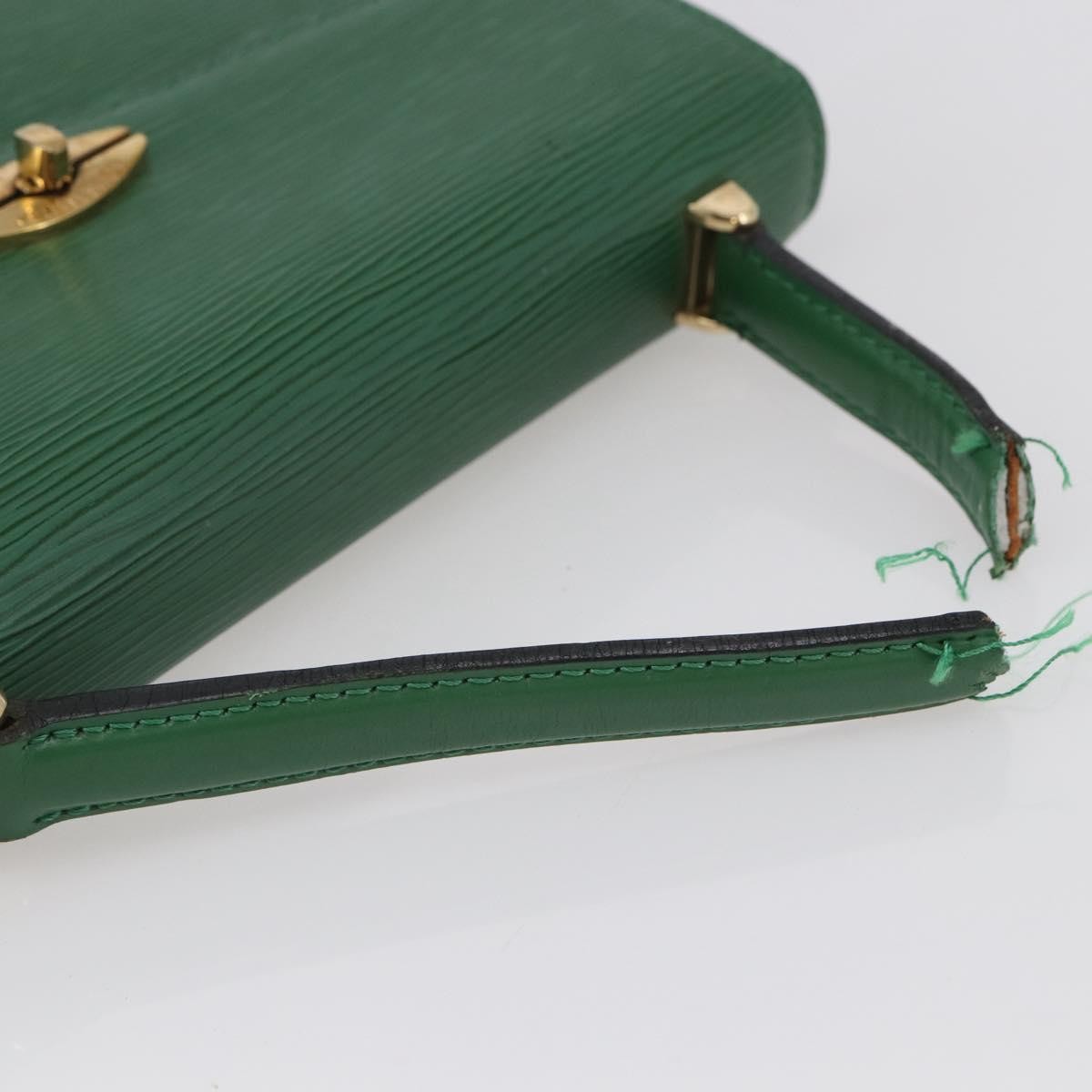 Louis Vuitton LOUIS VUITTON Epi Malesherbes Hand Bag Green M52374 LV Authentic 145346