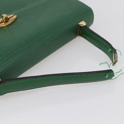 Louis Vuitton LOUIS VUITTON Epi Malesherbes Hand Bag Green M52374 LV Authentic 145346