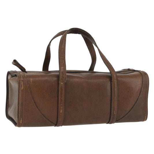Gucci GUCCI Hand Bag Leather Brown Authentic 173031