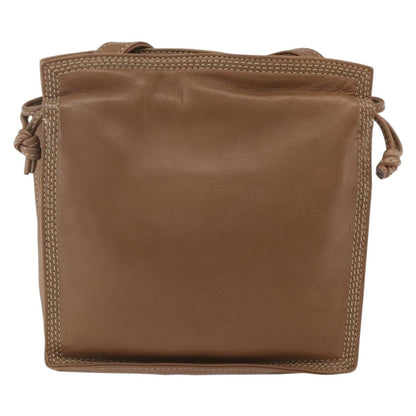 Loewe LOEWE Anagram Shoulder Bag Leather Brown Gold Authentic ep12651