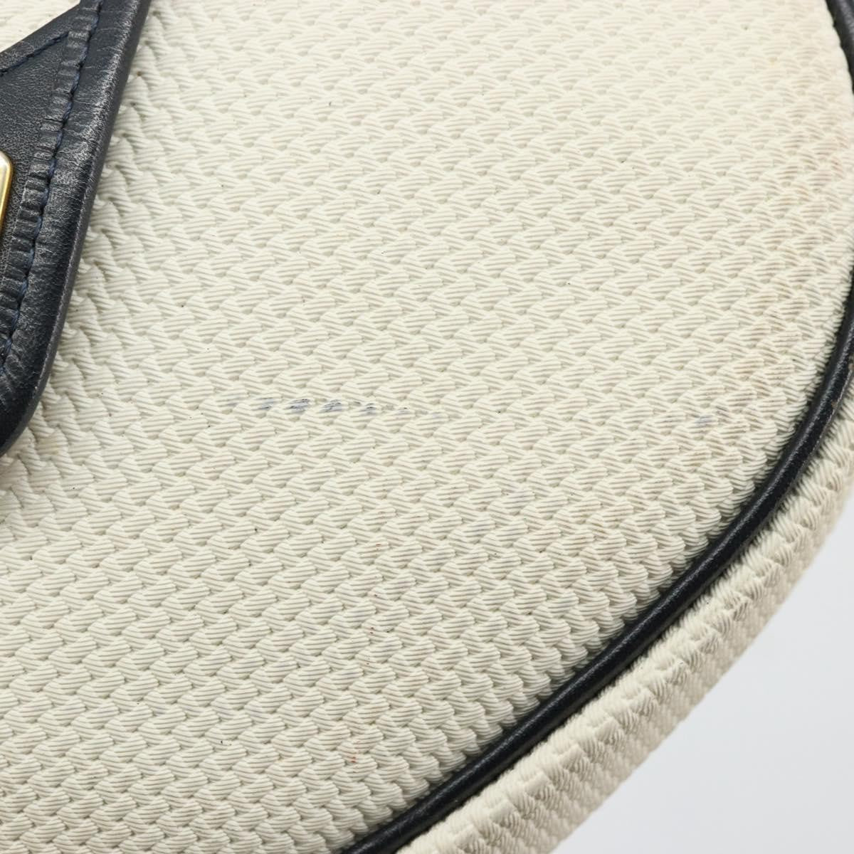 Saint Laurent SAINT LAURENT Shoulder Bag Leather White Gold Authentic 156806