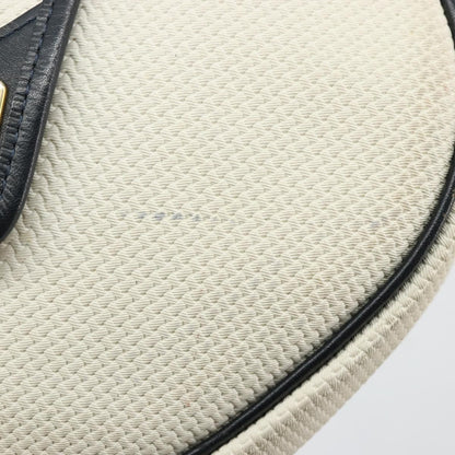 Saint Laurent SAINT LAURENT Shoulder Bag Leather White Gold Authentic 156806