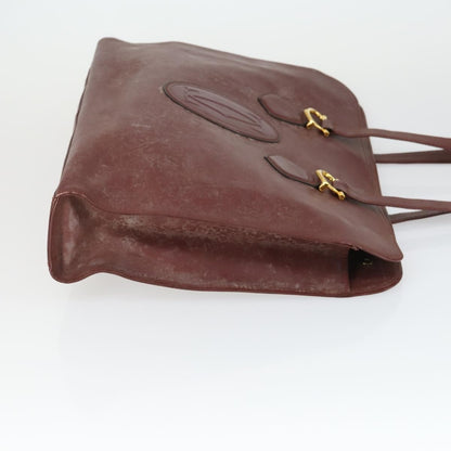 Cartier CARTIER Dior Shoulder Bag Leather 3 Set Bordeaux Authentic 165146