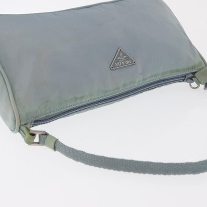 Prada PRADA Accessory Pouch Nylon Light Blue Silver Authentic 170583 Bag