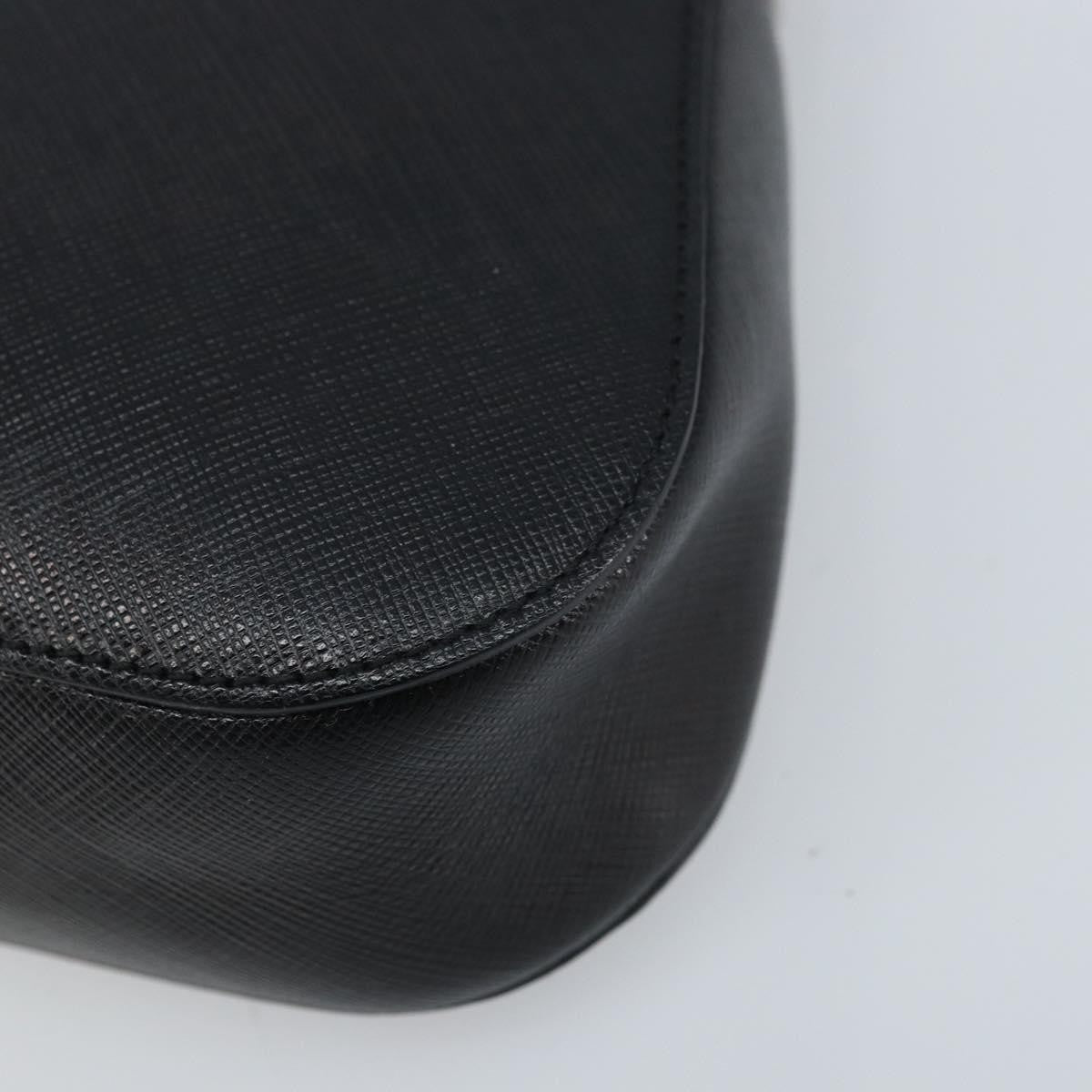 Salvatore Ferragamo Salvatore Ferragamo Gancini Shoulder Bag Leather Black Silver Authentic gh1877