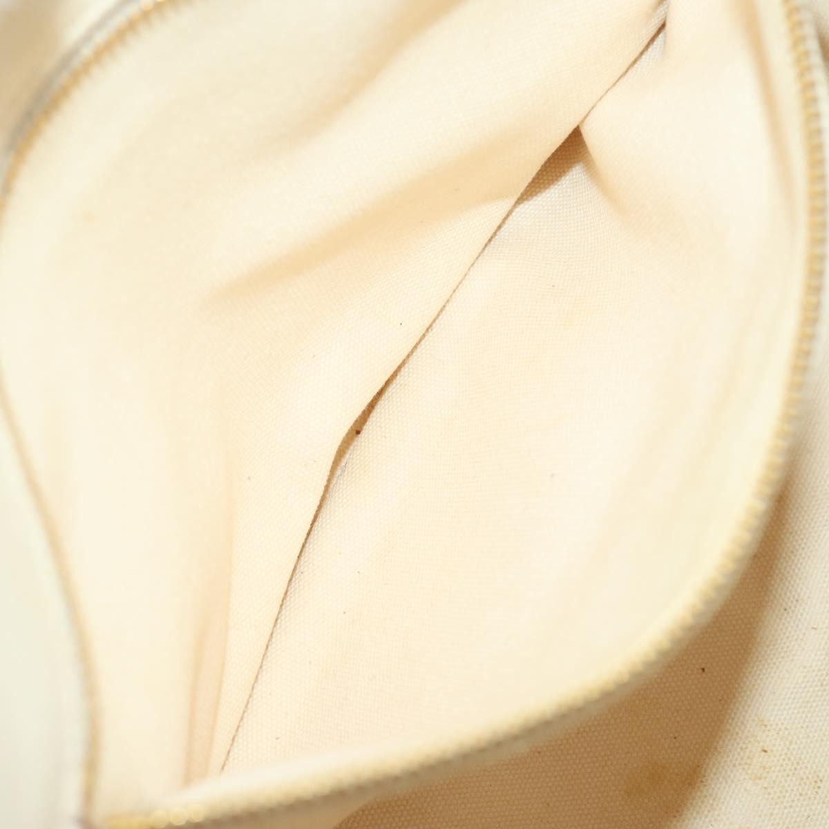 Prada PRADA Canapa GM Hand Bag Canvas Ivory Gold Authentic YKZ040