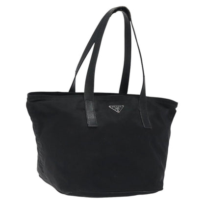 Prada PRADA Hand Bag Nylon Black Silver Authentic 118193