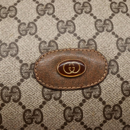 Gucci GUCCI GG Supreme Hand Bag PVC Beige Gold Authentic 150024