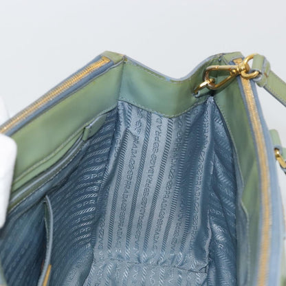 Prada PRADA Galleria Hand Bag Safiano leather 2way Green Gold Authentic bs35189