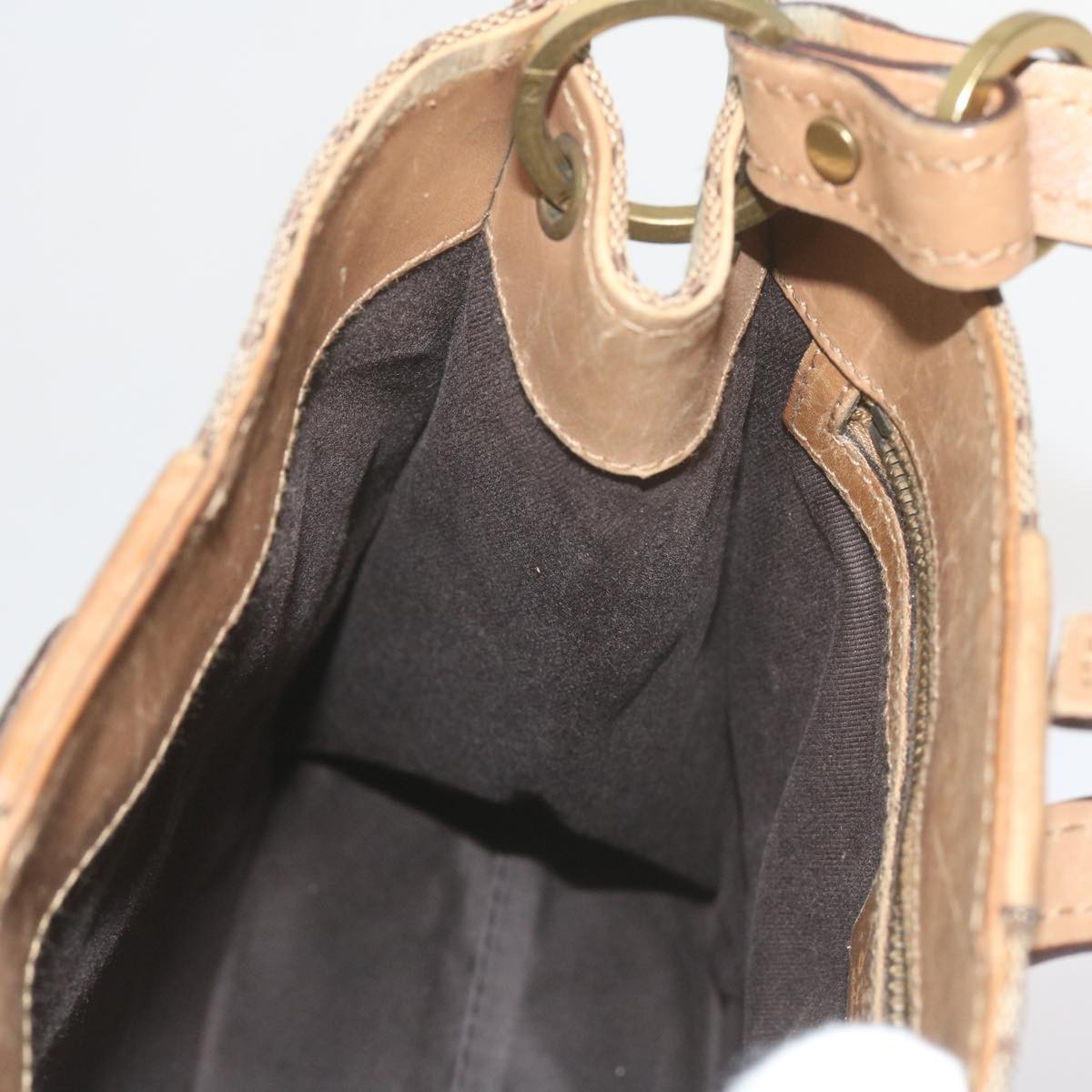 Gucci GUCCI GG Canvas Shoulder Bag Beige 110292 Authentic 61802