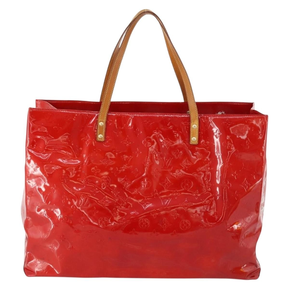 Louis Vuitton LOUIS VUITTON Monogram Vernis Reade GM Tote Bag Rouge M91084 LV Authentic ARZ211