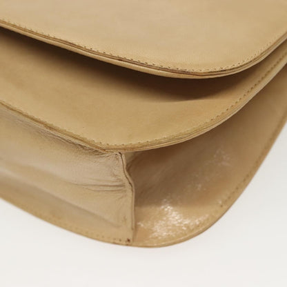Prada PRADA Chain Shoulder Bag Leather Beige Authentic 141913