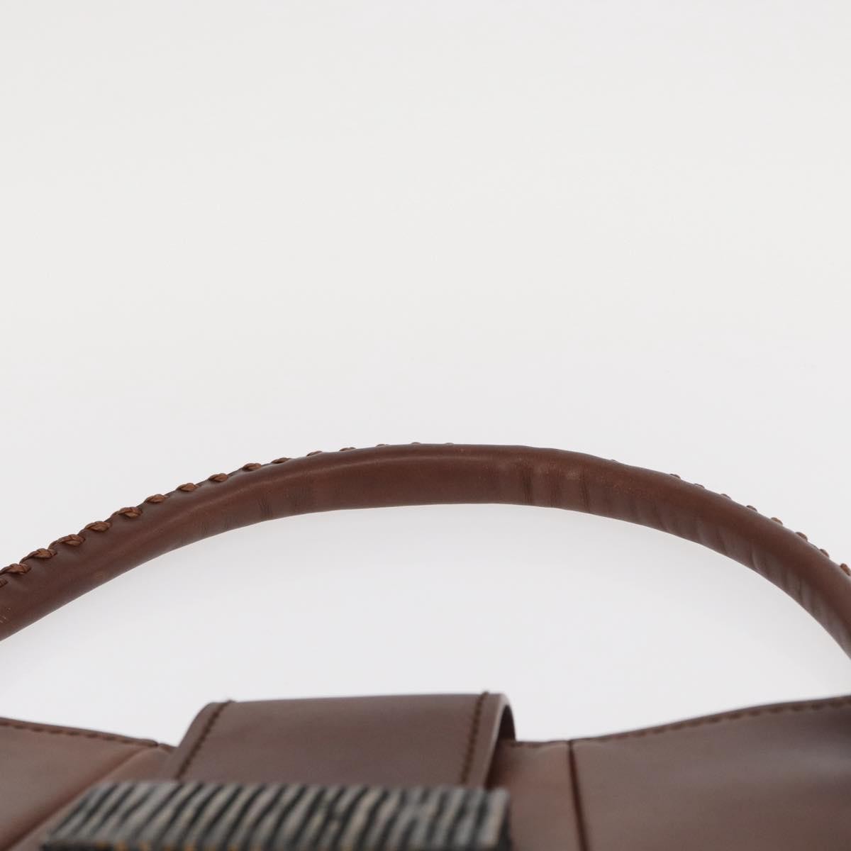 Gucci GUCCI Shoulder Bag Leather Brown 105374 Authentic 156795